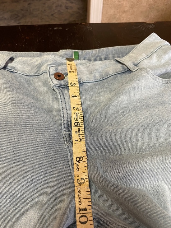 Halara Flex Asymmetric Low Rise Wide Leg Jeans Light Wash Blue Size Large. - Picture 9 of 12